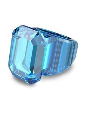Swarovski Lucent cocktail ring Oversized crystal, Octagon cut, Blue 55 / 7USA